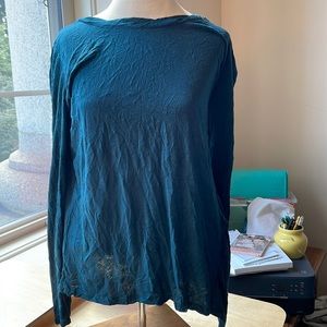 Teal handkerchief bottom crinkly top